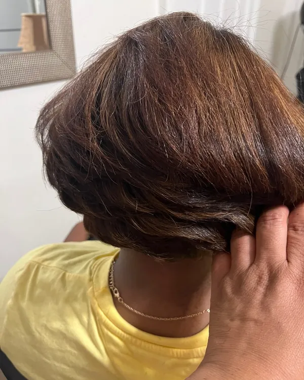 Corte bob con mechas